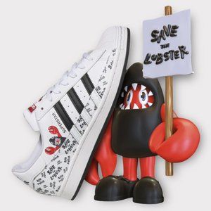 NWT Philip Colbert X ADIDAS Superstar ‘Save The Lobster' - Mens Size 6.5